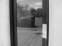 Door with reflections